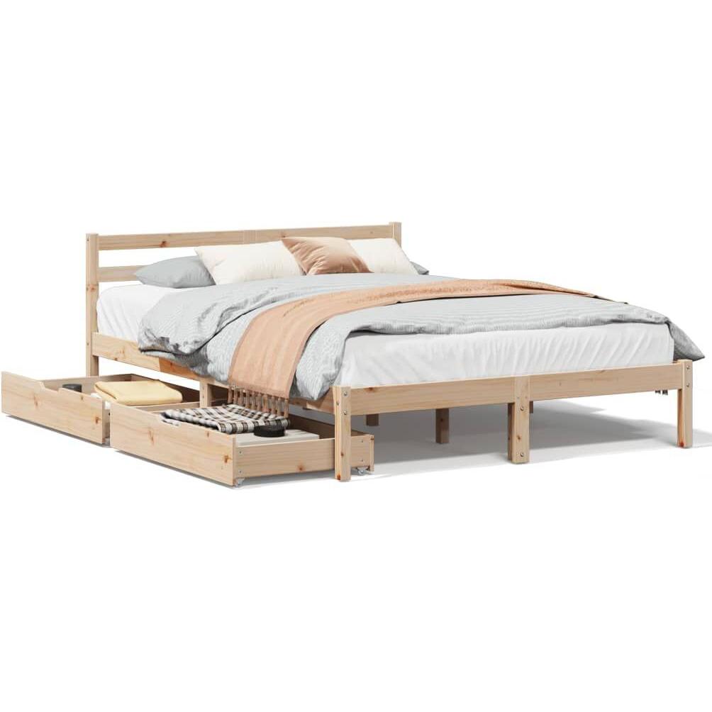 VidaXL, Bett, Bett ohne Matratze (140 x 190 cm)