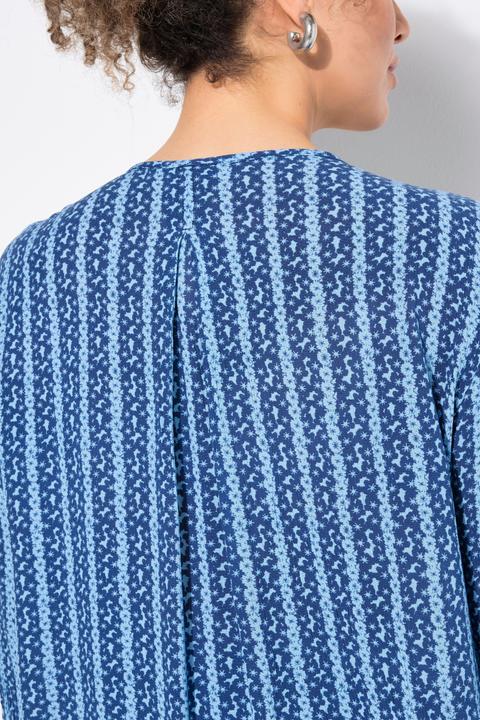 Produktbild Ulla Popken Smok-Tunika, Blüten, A-Linie, Rundhals, 3/4-Arm (54)