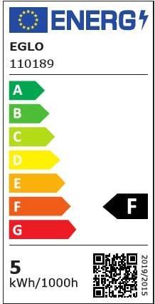 Label énergétique EGLO Sources lumineuses (E27, 4.50 W, 470 lm, 1 x, F)