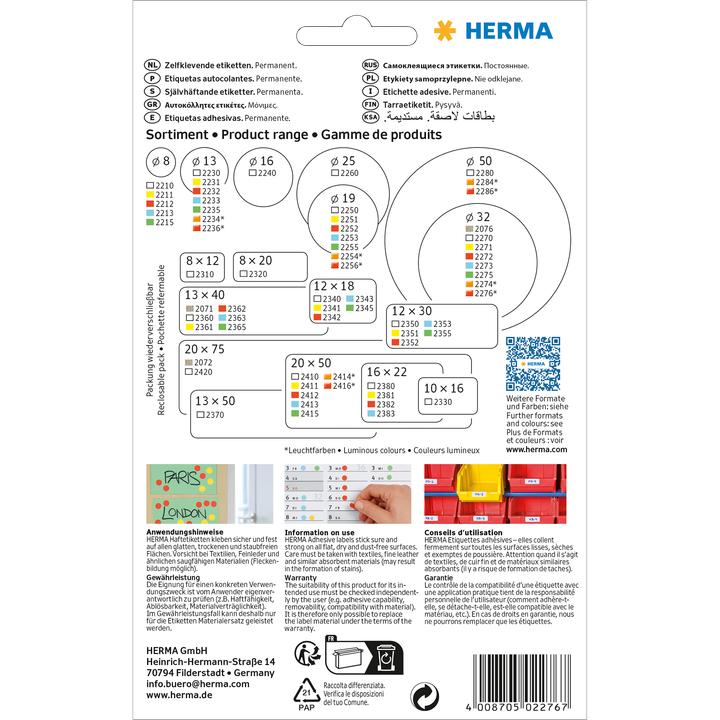 Image du produit HERMA Points de repère