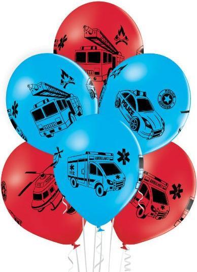 Produktbild Belbal Polizei Feuerwehr Krankenwagen Ballon (6 x)