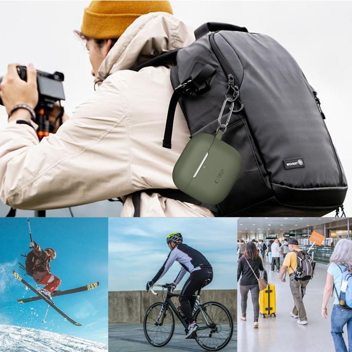 Produktbild Tech-Protect AIRPODS 4 SILICONE HOOK Case (Kopfhörer Hülle)