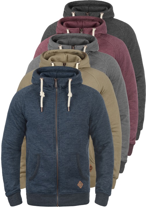 Actual product image Solid Vitu Zip-Hoodie Men's Jacket (L)