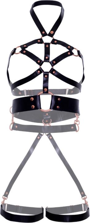 Produktbild Leg Avenue Robustes veganes Leder-Harness mit O-Ring Nieten (S)
