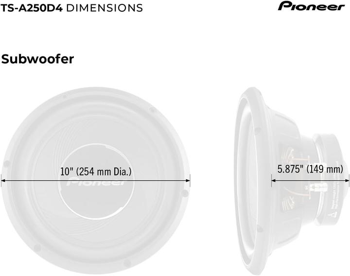 Actual product image Pioneer TS-A250D4 (1300 W)