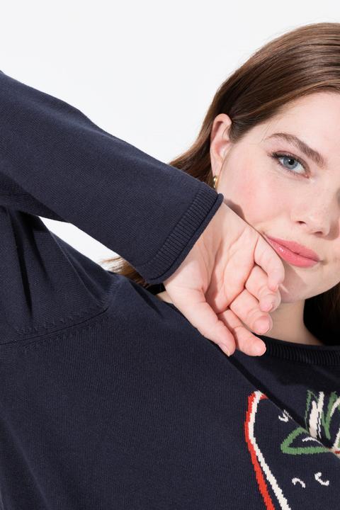Produktbild Ulla Popken Pullover, Fruchtmotiv, Rundhals, Langarm (46, 48)