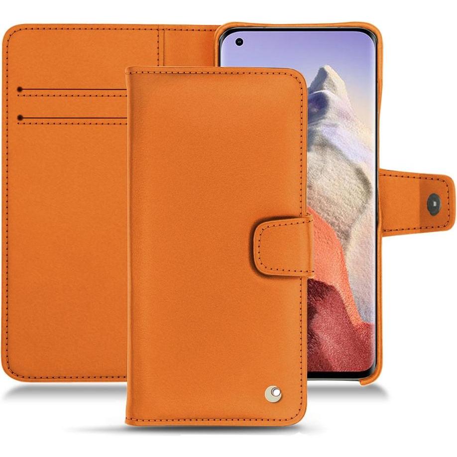 Noreve Lederschutzhülle Wallet (Xiaomi Mi 11 Ultra), Smartphone Hülle, Orange