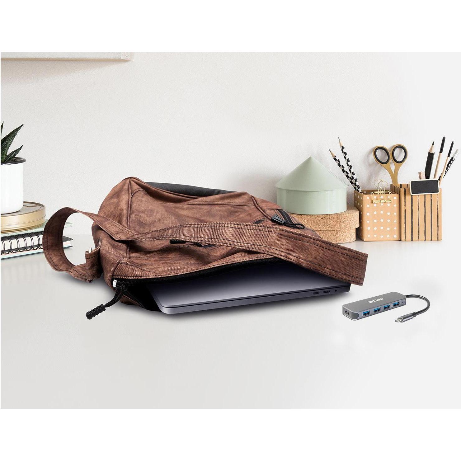 Thumbnail - D-Link DUB-2340 (USB-C, 5 Ports), Dockingstation + USB Hub, Grau