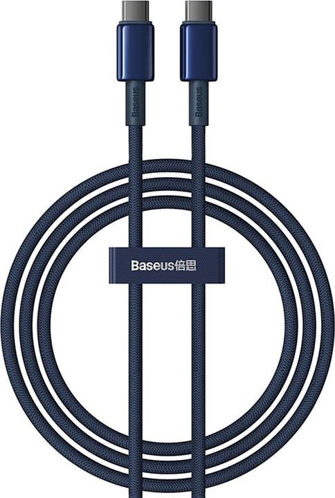 Image du produit Baseus Câble USB-C vers USB-C Tungsten Gold, 100W, 1m (bleu) (1 m, USB 2.0, 100 W)