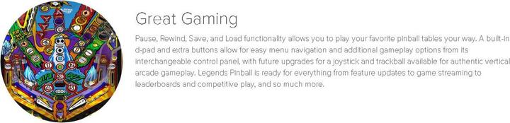 Actual product image AtGames Legends Pinball machine