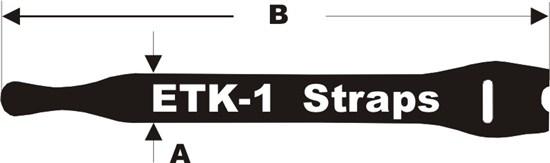 Image du produit Fastech ETK-1-2 Strap, noir, 13x200mm (Serre-câbles velcro, 200 mm, 10 pcs)