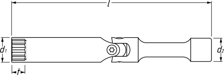 Produktbild HAZET Glühkerzen-Steckschlüssel 2530 - Vierkant hohl 10 mm (3/8 Zoll) - Aussen-Sechska (10 mm)