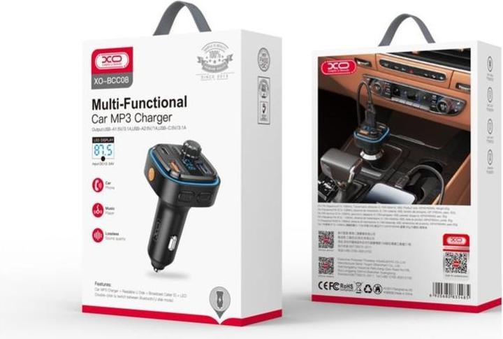 Actual product image xO transmiter FM BCC08 Bluetooth MP3 car charger 3,1A black