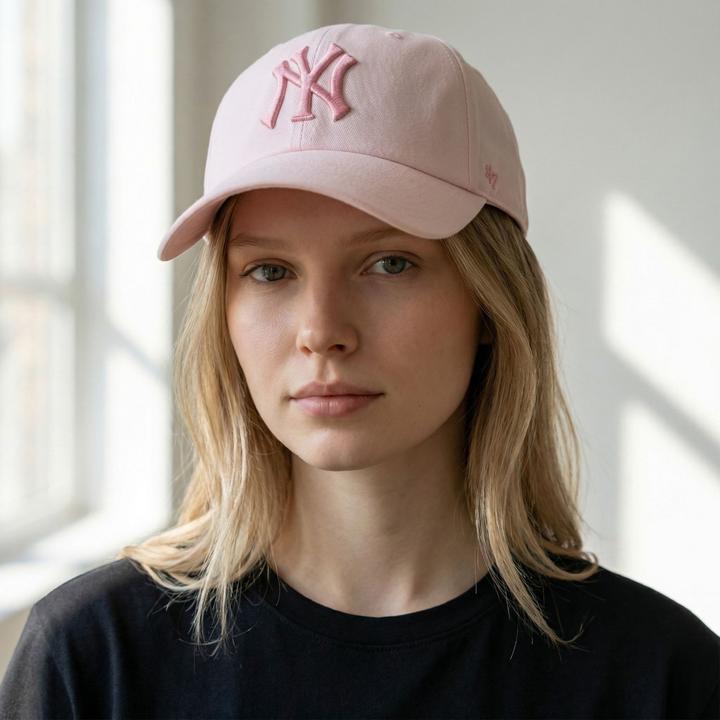 Produktbild 47 Brand Strapback Cap - Clean Up New York Yankees Hell Rosa (One Size)