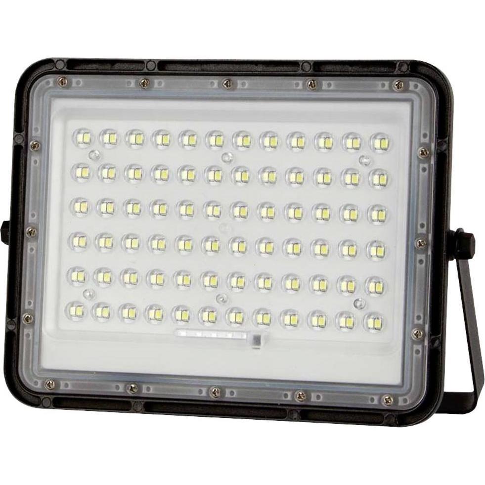 V-TAC, Fassadenbeleuchtung, VT-120W 7825 LED-Flutlichtstrahler, Solarmodul 15 W Kaltweiss Schwarz (1200 lm, IP65)
