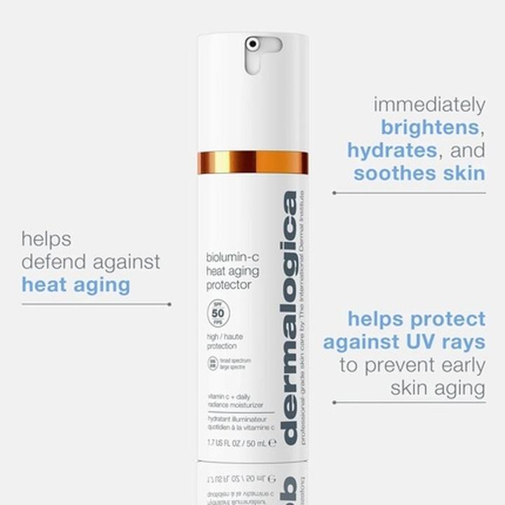 Actual product image Dermalogica Biolumin-C Heat Aging Protector SPF 50 Daily Moisturizer (Sun cream face, SPF 50, 15 ml)