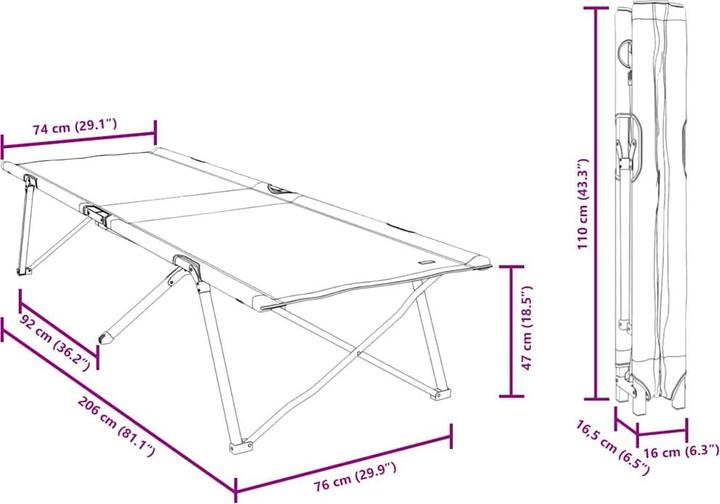 Image du produit vidaXL Campingbett
