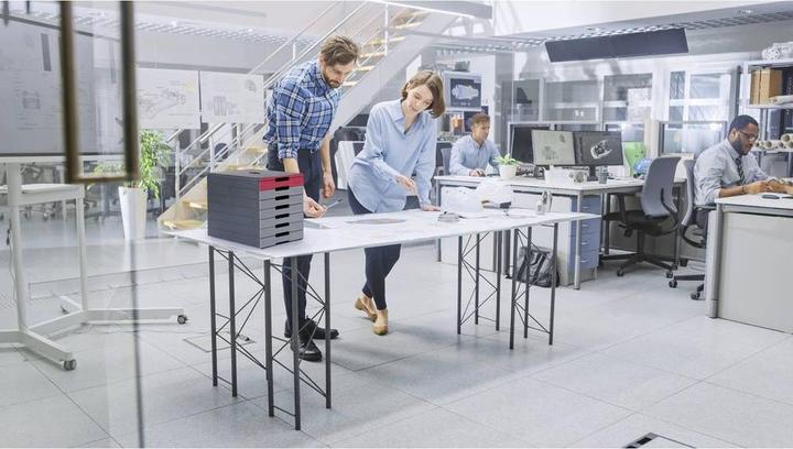Produktbild Durable Schubladenbox IDEALBOX PLUS grau/rot 776303, DIN C4 mit 7 Schubladen (A4, C4)