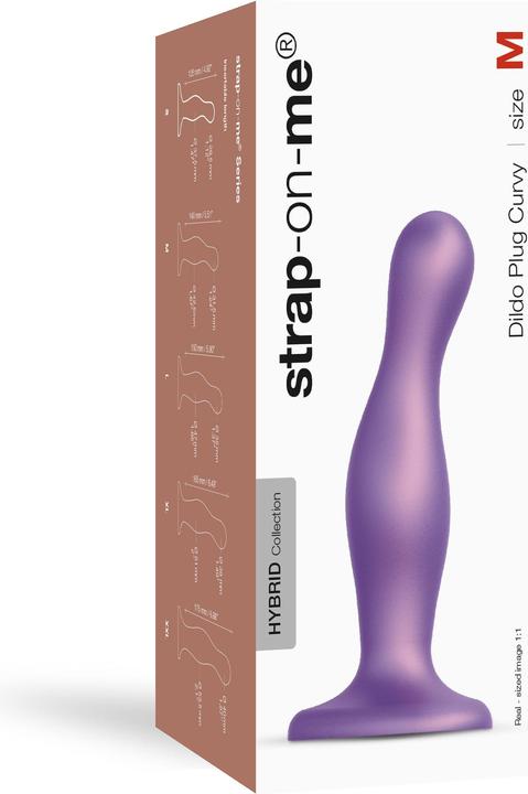 Image du produit Strap-on-me Godemiché Plug Curvy Metallic Purple M