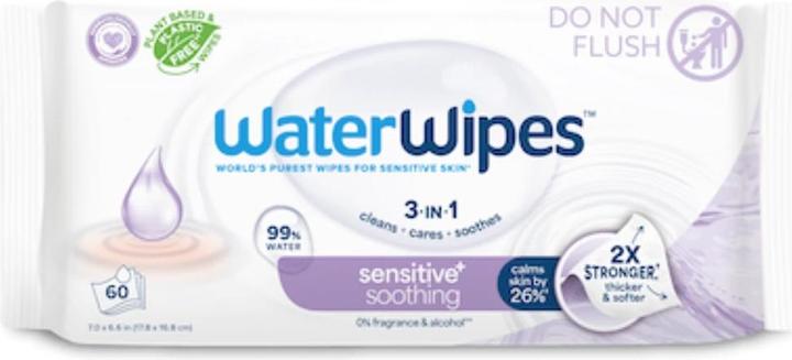 Actual product image WaterWipes Soothing Clean Babydoekjes - 12 x 60 Stuks = 720 Doekjes (720 pcs.)