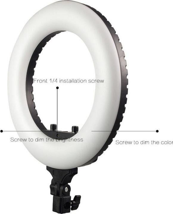 Image du produit Caruba Vlogger 12 pouces ronde LED, ensemble avec sac noir (Éclairage annulaire)