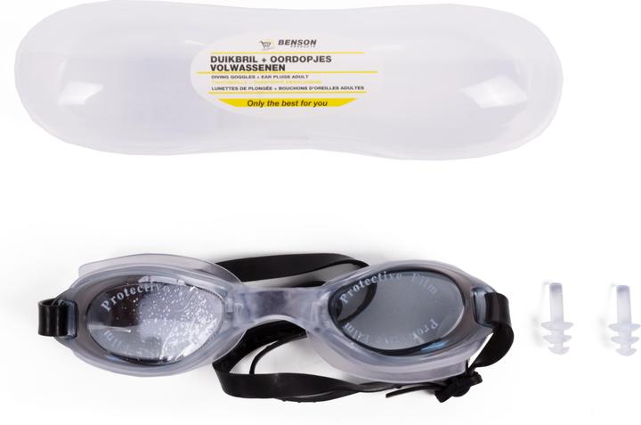 Produktbild Benson 1 Taucherbrille + Ohrstöpsel für Teenager & Erwachsene mit Aufbewahrungsbox