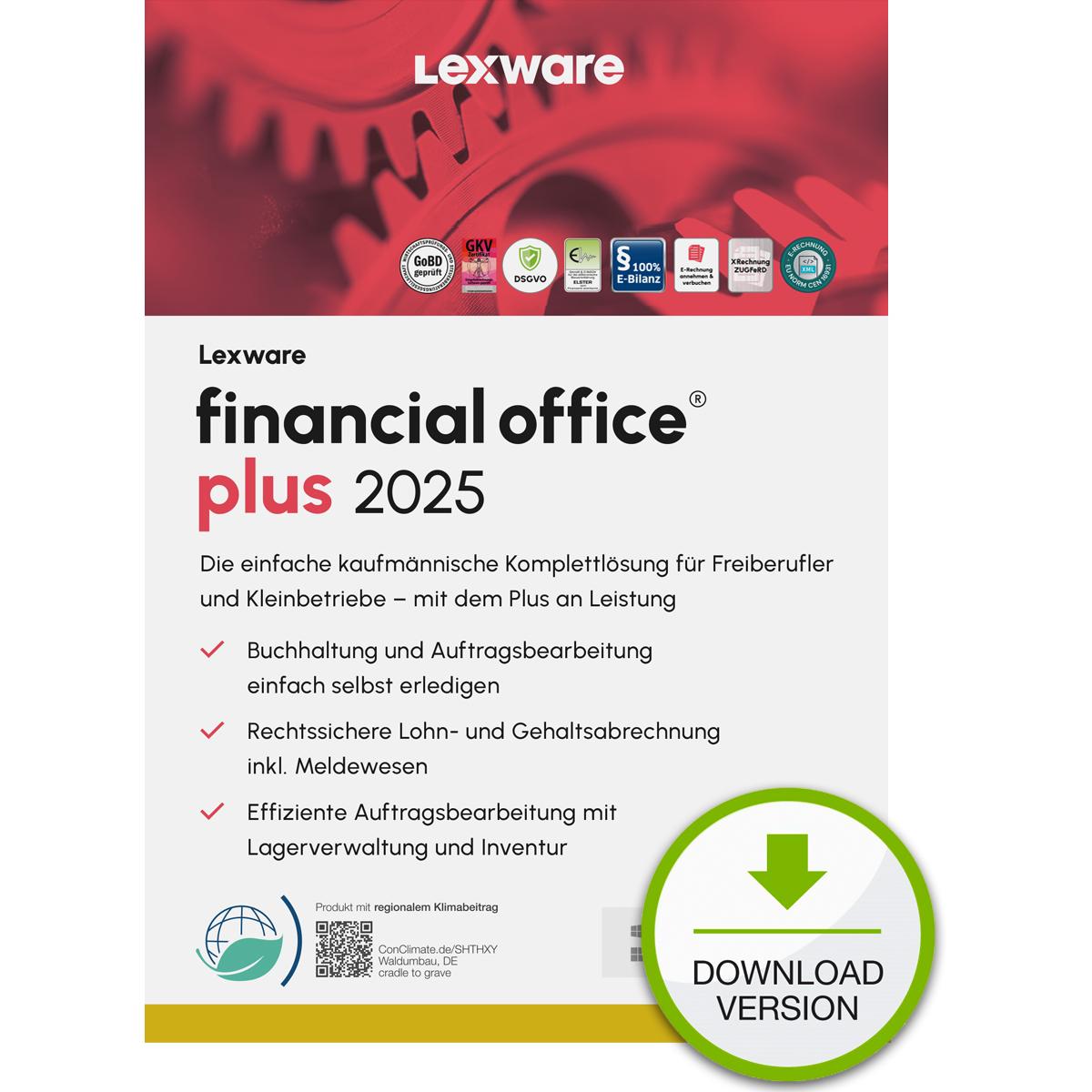 Lexware financial office plus 2025 Download Jahresversion (365-Tage) für Windows