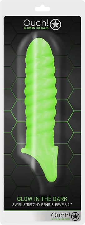 Produktbild Ouch! Swirl Stretchy Penis Sleeve - Glow in the Dark