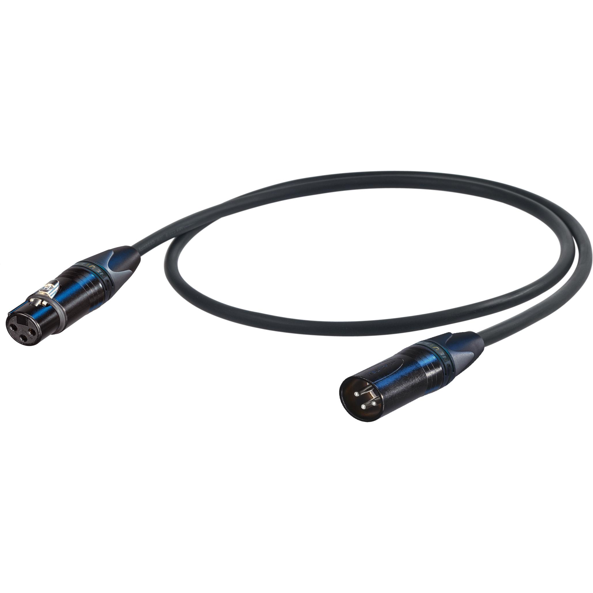 Proel ammattitason mikrofonijohto,, musta (30 m, XLR), Audio Kabel