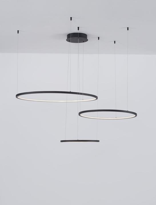 Productafbeelding Nova Luce PURPLE LED hanglamp zwart 80W warm wit 150x130cm dimbaar 9210312