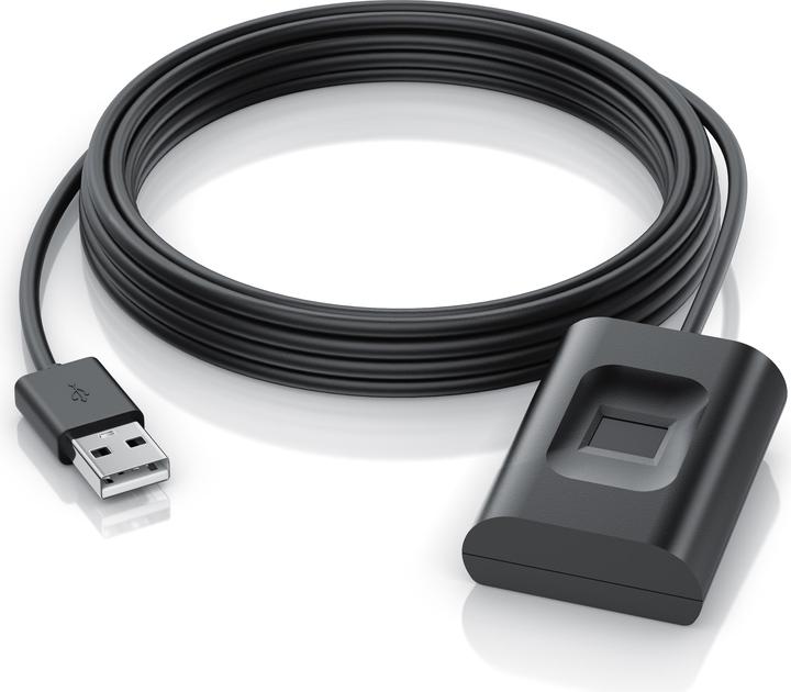 CSL Fingerabdrucksensor, USB Fingerabdruckleser, 10 IDs, Rundumerkennung, plug & play, für Win 8/10/11