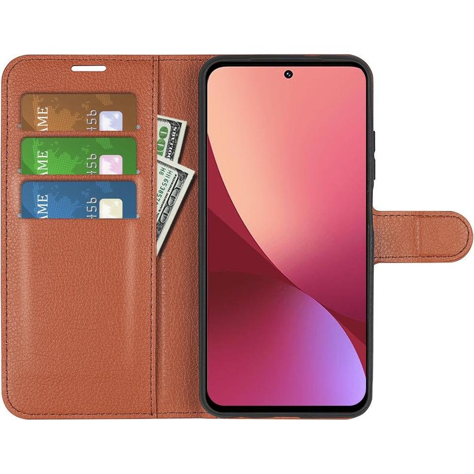 Thumbnail - Cover-Discount Xiaomi 12 Pro - Leder Etui Hülle braun (Xiaomi 12 Pro), Smartphone Hülle, Braun
