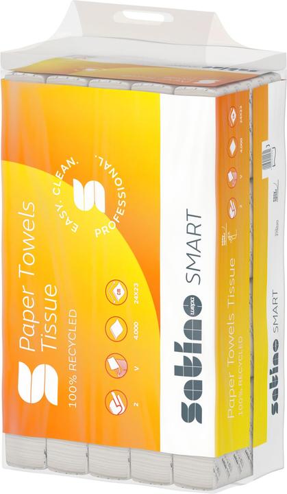 Wepa Papier essuie-mains Smart, 240 x 230 mm, pliage en V, extra-blanc 2 plis, en papier 100 % recyclé