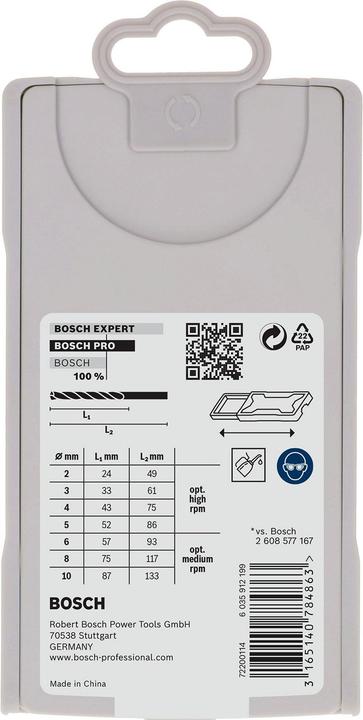 Produktbild Bosch Zubehör PRO Stainless Steel HSS-Co Spiralbohrer-Set, 7-tlg. (10.0, 2.0, 3.0, 4.0, 5.0, 6.0, 8.0)