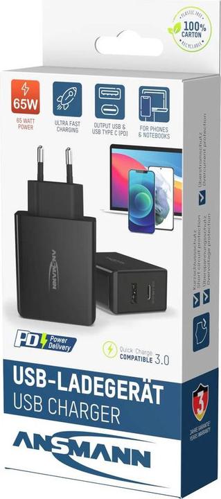 Immagine prodotto Ansmann Caricabatterie da casa 254PD (60 W, 2 porte)