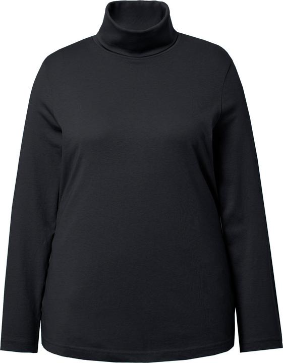 Image du produit Ulla Popken T-shirt coupe Slim Fit, manches longues et col roulé (50, 52)