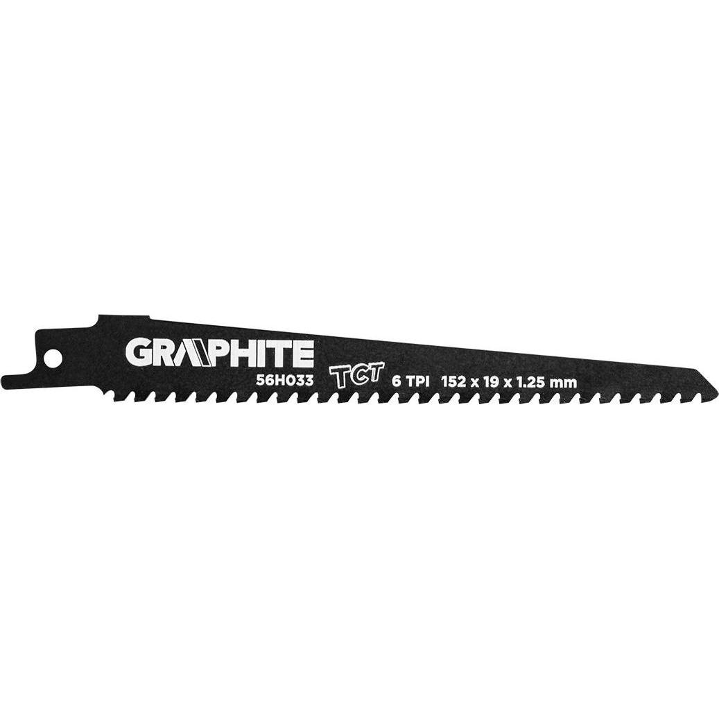 Graphite, Sägeblatt, Reciprocating Saw Blades (Reciprocating Saw Blade, TC, 152 x 19 x 1.25 mm, 6TPI)