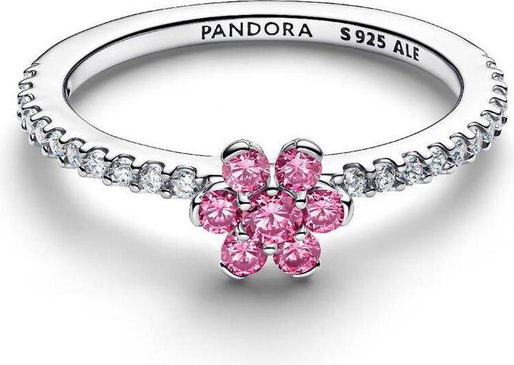 Produktbild Pandora Funkelnde Rosa Blume Ring (48)
