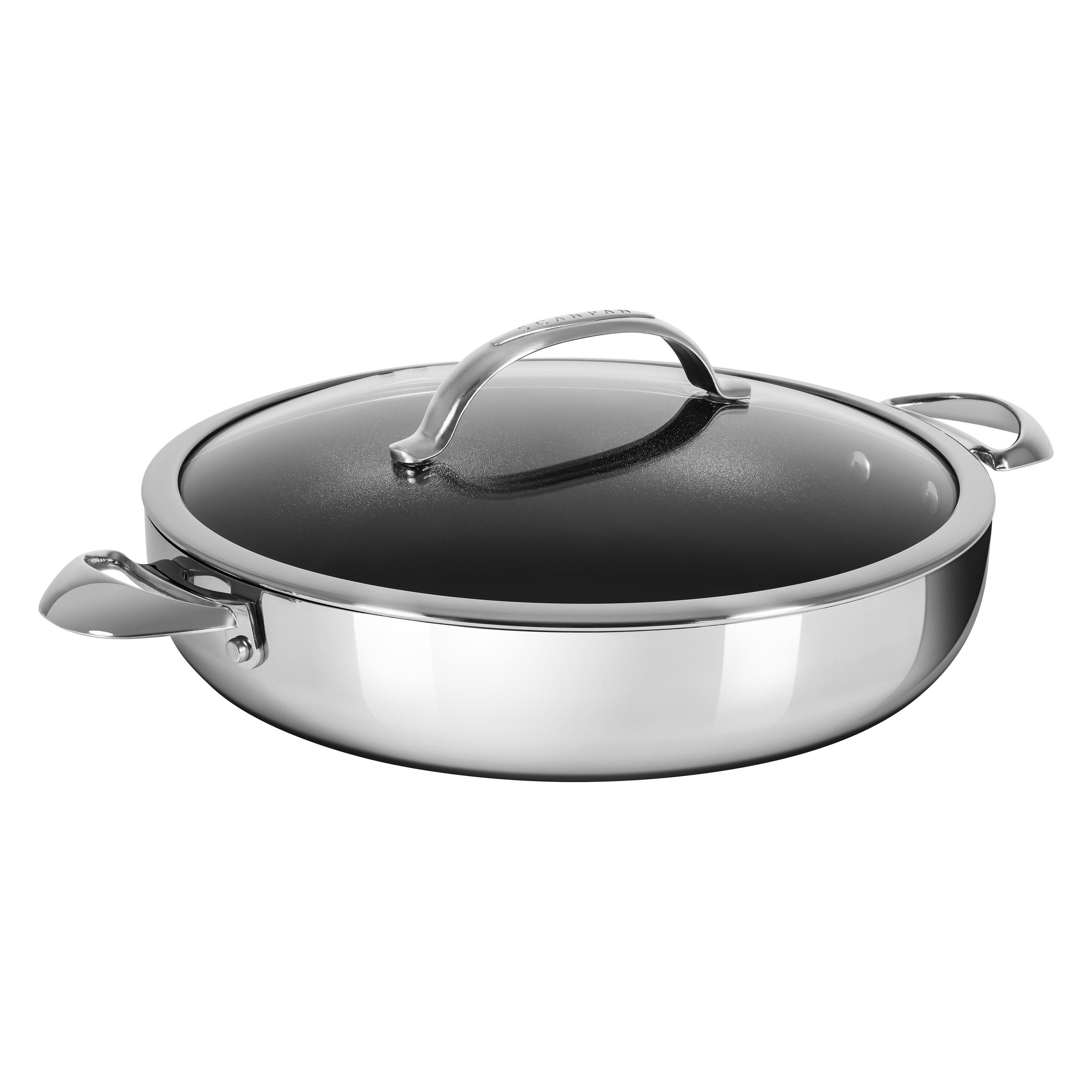 Scanpan HaptIQ Sauteerpan Met Glasdeksel 32 Cm, Pan + Steelpan, Zilver, Zwart