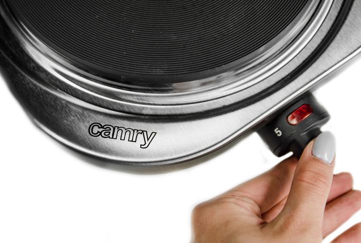 Actual product image Camry CR 6511 Black, Stainless steel Countertop Ceramic 2 zone(s)