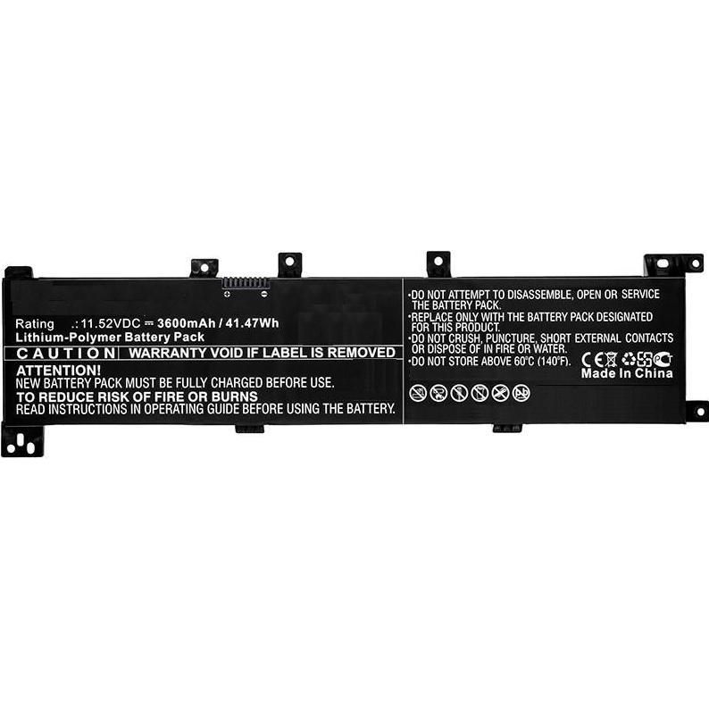 CoreParts MBXAS-BA0183 Notebook-Ersatzteil Akku (1 Zellen, 3600 mAh), Notebook Akku, Schwarz