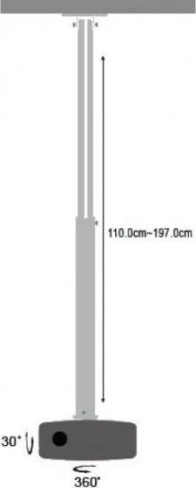 Image du produit Techly Support de plafond pour projecteur (Plafond)