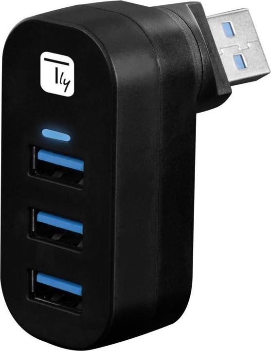 Techly Mini Rotating Hub with 3 USB 3.0 (USB-A, 3 ports)
