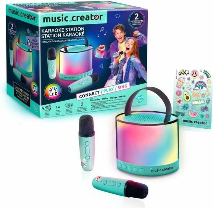 Produktbild Canal Toys - Creator Mini Karaoke Station mit Bluetooth Lautsprecher INF 044– 2 Mikrofone kabellos &