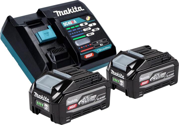 Produktbild Makita Power Source Kit 2x BL 4040 F Akku 40 V max. 4,0 Ah XGT ( 2x 1910N6-8 ) + DC 40 RA Ladegerät (40 V)