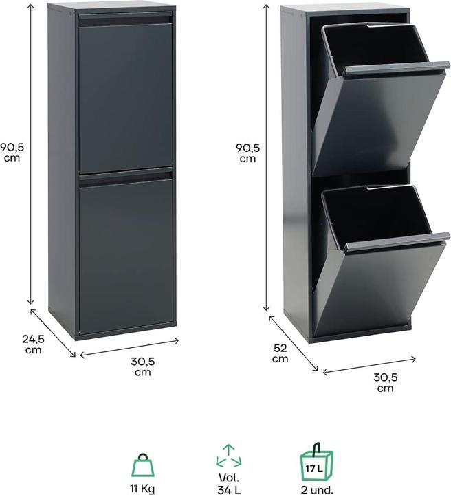 Produktbild Arregui Basic CR204-B Mülltrennsystem (34 l)