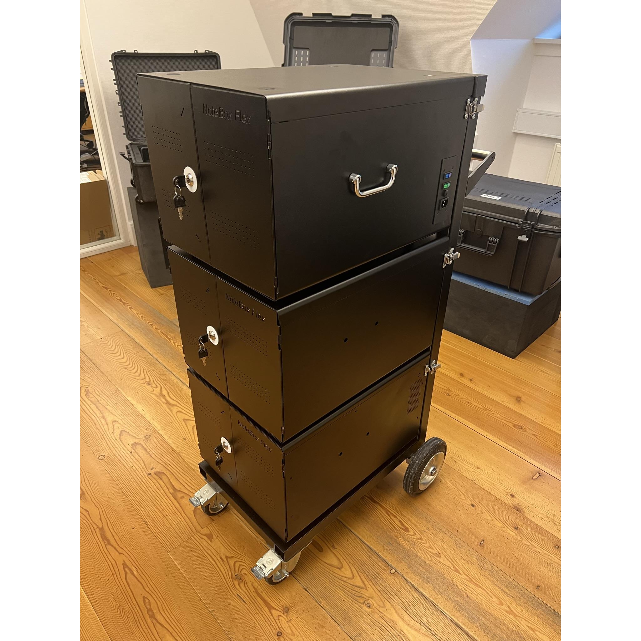 Leba NBOX-A-10-O-TROL, Notebookwagen, Schwarz
