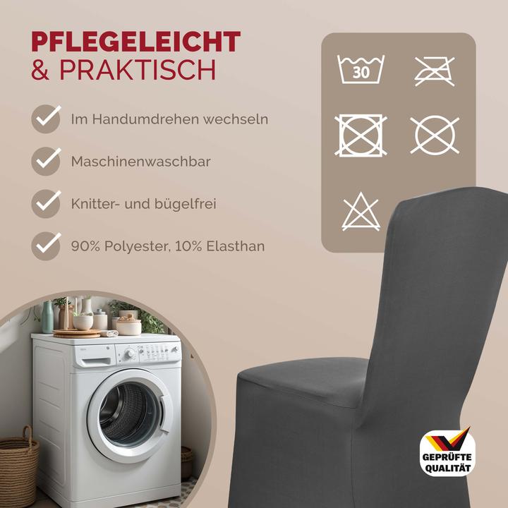 Produktbild Detex Stuhlhussen 4er Set (55 x 55 x 110 cm)
