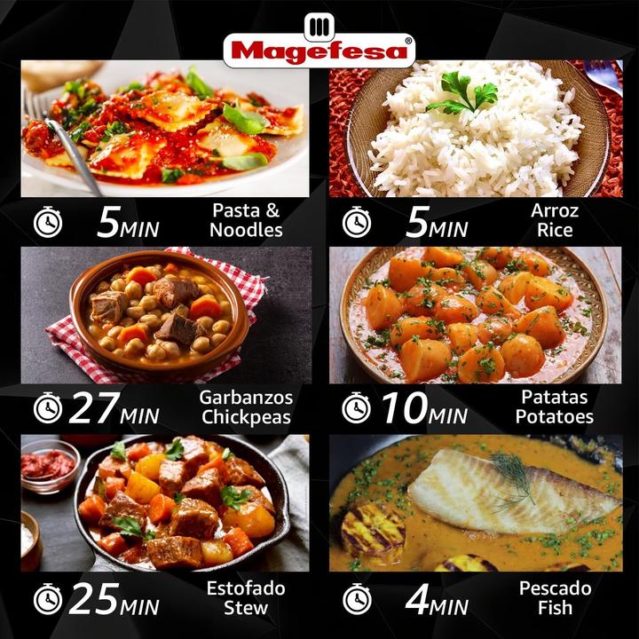 Actual product image Magefesa Style Trio Pressure Cooker with Five Safety Systems (Steam cooker, Stainless steel)