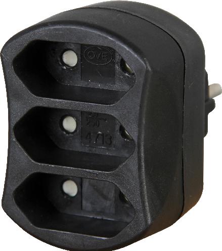 Actual product image Kopp Adapter with connection for 3x Euro plug (3-way
